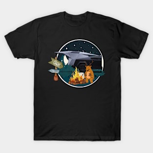 tesla cybertruck tent camping T-Shirt